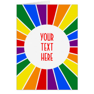 RAINBOW FLAG BUTTON RAYS + Ihr Zeichen oder Text