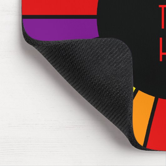 RAINBOW FLAG BUTTON RAYS + Ihr Zeichen oder Text Mousepad (Ecke)