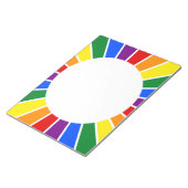 RAINBOW FLAG BUTTON RAYS + Ihr Zeichen oder Text Notizblock (angewinkelt)