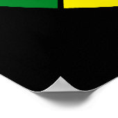 RAINBOW FLAG BUTTON RAYS + Ihr Zeichen oder Text Poster (Ecke)