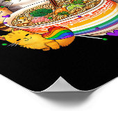 Rainbow Flag Cats Ramen Anime Gay Pride Monatsblen Poster (Ecke)
