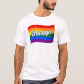 Rainbow Flag Chicago Gay Pride LGBT LGBTQ T-Shirt (Vorderseite)
