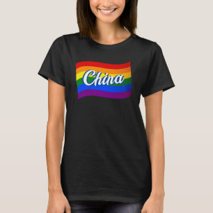 Rainbow Flag China Chinesischer Gay Pride LGBT LGB T-Shirt