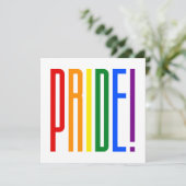 Rainbow Flag Colors Typografy LGBT Gay Pride (Stehend Vorderseite)