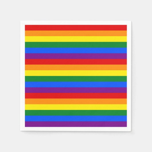 RAINBOW FLAG FARBEN SERVIETTE (Vorderseite)