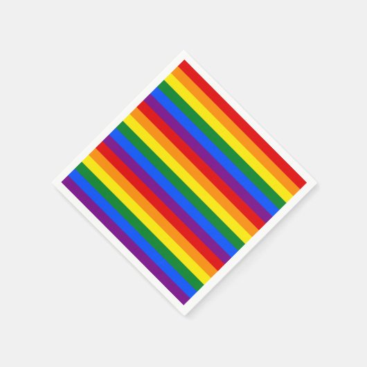 RAINBOW FLAG FARBEN SERVIETTE (Ecke)
