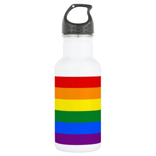 RAINBOW FLAG FARBEN TRINKFLASCHE (Vorderseite)