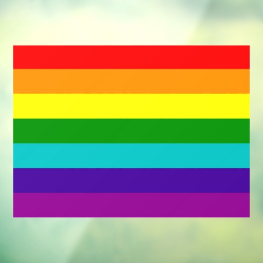 RAINBOW FLAG FENSTERAUFKLEBER (Blatt 3)