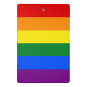 RAINBOW FLAG FLAG FARBEN + Ihr Text & Ideen Mini Klemmbrett (Rückseite)