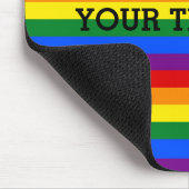 RAINBOW FLAG FLAG FARBEN + Ihr Text Mousepad (Ecke)
