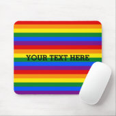 RAINBOW FLAG FLAG FARBEN + Ihr Text Mousepad (Mit Mouse)