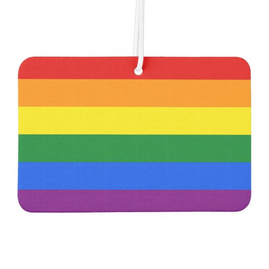 RAINBOW FLAG FLAG FARBEN + Ihre Ideen Autolufterfrischer (Rückseite)