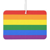 RAINBOW FLAG FLAG FARBEN + Ihre Ideen Autolufterfrischer (Vorderseite)