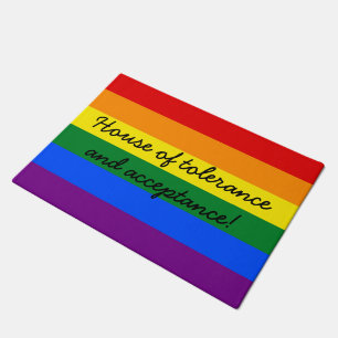 RAINBOW FLAG FLAG FARBEN + Ihre Ideen Fußmatte