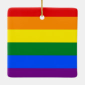 RAINBOW FLAG FLAG FARBEN + Ihre Ideen Keramikornament (Rückseite)
