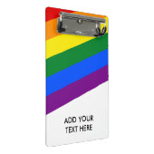 RAINBOW FLAG FLAG FARBEN + Ihre Ideen Mini Klemmbrett (Schrägansicht)