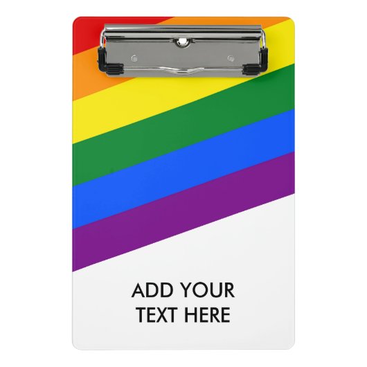 RAINBOW FLAG FLAG FARBEN + Ihre Ideen Mini Klemmbrett (Vorderseite)