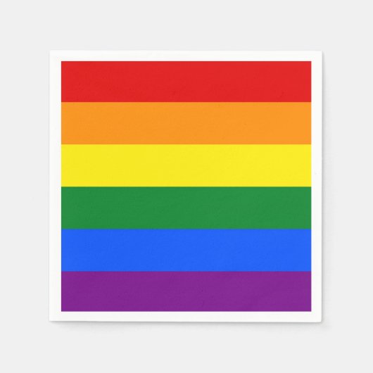 RAINBOW FLAG FLAG FARBEN + Ihre Ideen Serviette (Vorderseite)