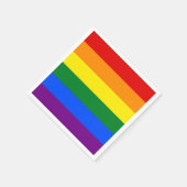 RAINBOW FLAG FLAG FARBEN + Ihre Ideen Serviette (Ecke)