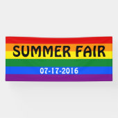 RAINBOW FLAG FLAG FARBEN / LGBT + Ihre Ideen Banner (Horizontal)