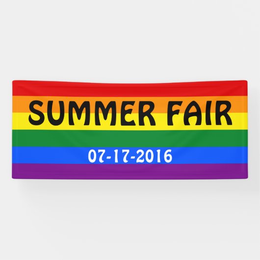 RAINBOW FLAG FLAG FARBEN / LGBT + Ihre Ideen Banner (Horizontal)