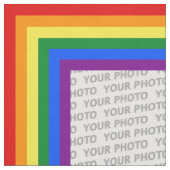 RAINBOW FLAG FLAG FARBEN Rahmen + Ihr Foto Stoff (Nahaufnahme)