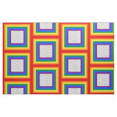 RAINBOW FLAG FLAG FARBEN Rahmen + Ihr Foto Stoff (Fat Quarter (45,7 x 55,9 cm))