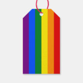 RAINBOW FLAG FLAG FARBEN Streifen + Ihr Text Geschenkanhänger (Rückseite)