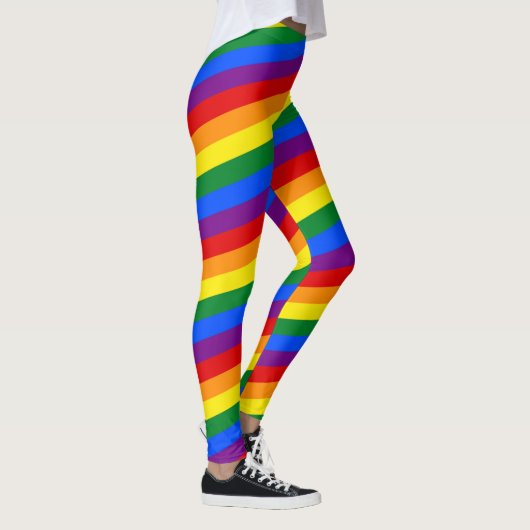 RAINBOW FLAG FLAG FARBEN Streifen + Ihre Ideen Leggings (Rechts)