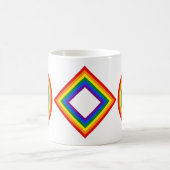 RAINBOW FLAG FRAME + Ihr Zeichen oder Bild Kaffeetasse (Mittel)