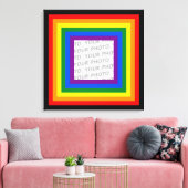 RAINBOW FLAG FRAME + Ihr Zeichen oder Bild Leinwanddruck (Insitu (Wohnzimmer))