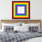 RAINBOW FLAG FRAME + Ihr Zeichen oder Bild Leinwanddruck (Insitu (Schlafzimmer))