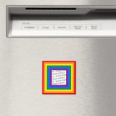 RAINBOW FLAG FRAME + Ihr Zeichen oder Bild Magnet (In Situ (Geschirrspüler))