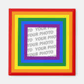 RAINBOW FLAG FRAME + Ihr Zeichen oder Bild Magnet (Vorne)
