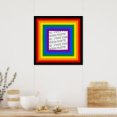 RAINBOW FLAG FRAME + Ihr Zeichen oder Bild Poster (Küche)