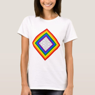 RAINBOW FLAG FRAME + Ihr Zeichen oder Bild T-Shirt
