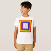 RAINBOW FLAG FRAME + Ihr Zeichen oder Bild T-Shirt (Vorne ganz)