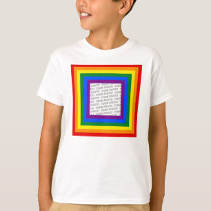 RAINBOW FLAG FRAME + Ihr Zeichen oder Bild T-Shirt