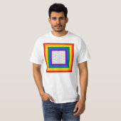 RAINBOW FLAG FRAME + Ihr Zeichen oder Bild T-Shirt (Vorne ganz)