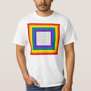 RAINBOW FLAG FRAME + Ihr Zeichen oder Bild T-Shirt