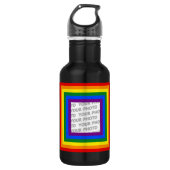 RAINBOW FLAG FRAME + Ihr Zeichen oder Bild Trinkflasche (Vorderseite)