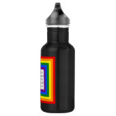 RAINBOW FLAG FRAME + Ihr Zeichen oder Bild Trinkflasche (Rechts)