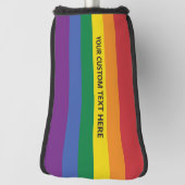 Rainbow-Flag für benutzerdefinierten Text Golf Headcover (Rotieren 90)