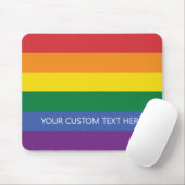 Rainbow-Flag für benutzerdefinierten Text Mousepad (Mit Mouse)