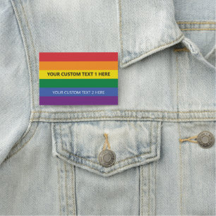 Rainbow-Flag für benutzerdefinierten Text Namensschild