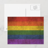 Rainbow-Flag für Vintagen Gay Pride Postkarte (Vorne/Hinten)