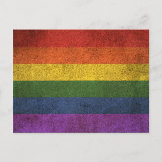 Rainbow-Flag für Vintagen Gay Pride Postkarte (Vorderseite)