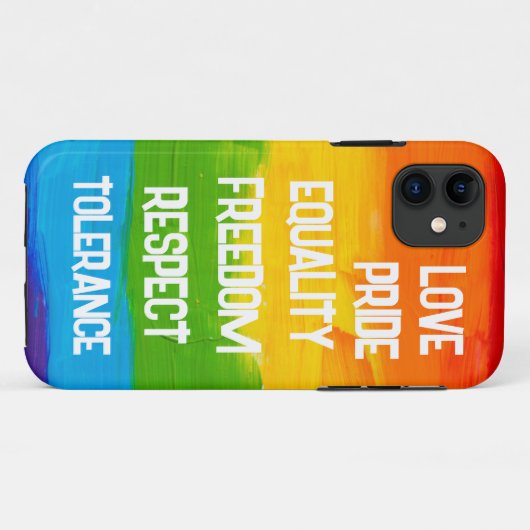 Rainbow Flag Gay Lesbian LGBT Case-Mate iPhone Hülle (Rückseite (Horizontal))