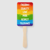 Rainbow Flag Gay Lesbian LGBT Fächer (Rückseite)