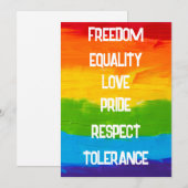 Rainbow Flag Gay Lesbian LGBT Feiertagskarte (Vorne/Hinten)